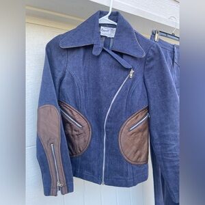 RARE VINTAGE RONCELLI TWO PIECE DENIM SUIT